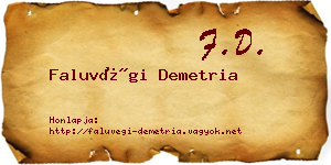 Faluvégi Demetria névjegykártya